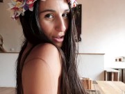 I fuck hard my horny girlfriend's ass in a tropical paradise and I give in her ass a big load of cum 10/16