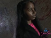 Ebony babe Fae Love hangs out and gets gets her pussy rubbed and played with POV 4/16