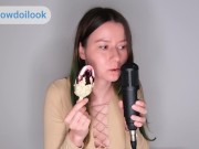 Wet mouths sounds 💦👅 Imagine your dick instead of my ice cream 🍦 ASMR 4/16