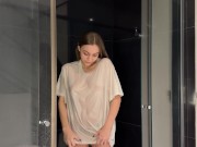 Transparent clothes dry vs wet 7/16