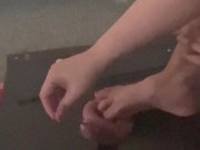 Watch me torture my bestie’s cock and balls. It makes me happy to cause him pain.