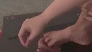 Watch me torture my bestie’s cock and balls. It makes me happy to cause him pain.