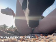 Artemisia Love pussy flashing&foot fetish @ the beach ONLYFANS@ARTEMISIALOVE101