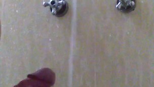 Ginger shower while masturbate and play with his fatty ass