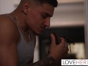 Victor starts worshiping Vanessa's sexy feet. He takes off her heels for her and starts shrimping her toes, which are decora 4/16