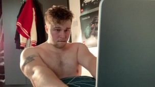 chubby boy takes massive 10" dildo