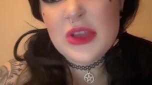 mean goth girl humilates that tiny cock of yours