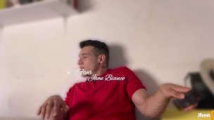 Stallion receives help for his work at home ends up with a hard cock and dripping