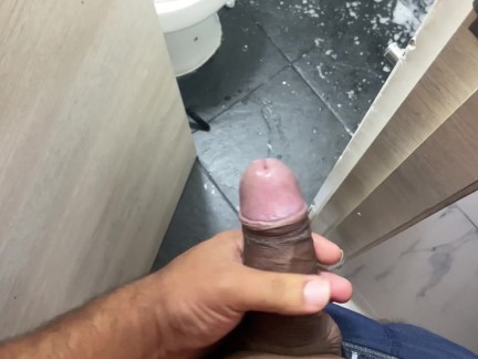 Big ass stepsister has unexpected hot sex in the Bathroom and secretly gives a deep blowjob.