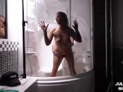 While my husband is at work I’m having fun in the sauna with his friend - porn 2024 7/16