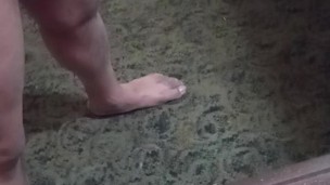 Me busting and pissing on floor