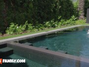 Stepbrother fucks slutty cheerleader Amber Moore after swimming pool — OopsFamily 1/16