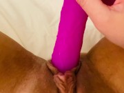 Pussy Pounded By a Huge Pink Dildo - Masterbation - OnlyFans - TickleMePeach 12/16