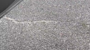 pov squirting out the car so people driving by can see