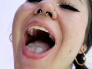 The slut asked me to cum in her mouth to swallow it all. 13/16