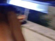 Exhibition on the balcony - hot girl dancing until she is naked 15/16