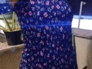 Exhibition on the balcony - hot girl dancing until she is naked 2/16