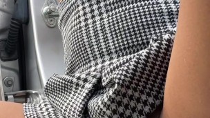 squirting under my skirt with my titties out in public