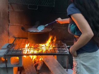 mi cuñado me pilló cocinando frijoles