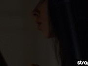 Stroking her mock cock until it spurts just like a real one 8/16