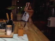 CASI NOS ATRAPAN!! Hermanastra zorra en busca de POLLA es Follada en la cocina 1/16