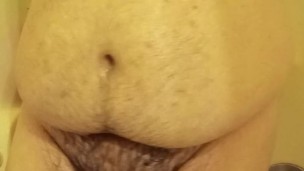 Chubby Guy's Shower Jerk Off