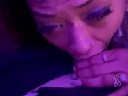 Making mom’s friend come suck my cock