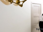 TUTOR4K. Passionate sex with brunette teacher as a bonus for art lesson 2/16