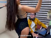 I fuck my Nerdy Stepson while my husband is not home, don't Cum Inside Pipe! Daniela Andrea 2/16