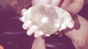 Fucking a Condim filled with my Pee, playing with Cum - Preview
