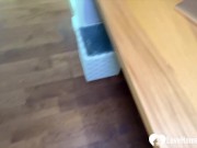 Blindfolded babe gets all holes filled up 3/16