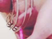 Chastity sounding.. My mistress says comment for me to orgasm. Please permit me! 🔵🔵🍆💧 15/16