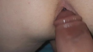 POV Gay Dripping Anal Creampie. Realistic 10 Inch Dildo Gaping Ginger Pussy