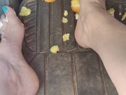 Pedal pumping  and stomping Twinkies barefooted 15/16