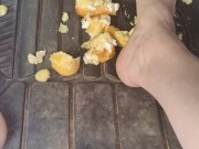 Pedal pumping  and stomping Twinkies barefooted 16/16