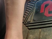 Pedal pumping  and stomping Twinkies barefooted 7/16