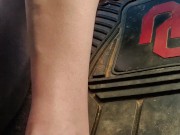 Pedal pumping  and stomping Twinkies barefooted 8/16