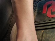 Pedal pumping  and stomping Twinkies barefooted 9/16