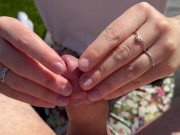 I suck him gently and swallow his cum during his cigarette break 14/16