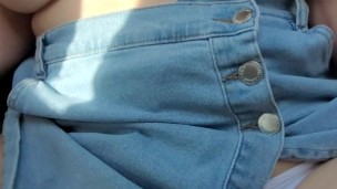 Fucking Big Boobs Stranger Babe Slowly on the Backseat