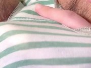 濡れ音すごすぎ♡剛毛素人が喘ぎまくり指オナニー♡しましまパンティの中でイっちゃう♡【個人撮影】 15/16