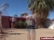 Hard threesome sex in the pool after these girls lost a strip volleyball game 3/16