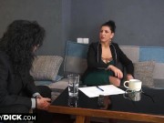 The best sex interview his tiny cock could wish for 4/16