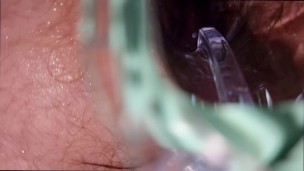 White Kiwi Bear from NZ puts a speculum in his ass to see inside
