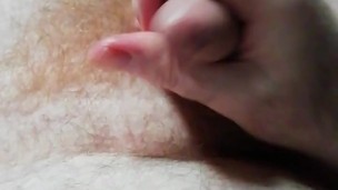 Wank my rock hard uncut cock showing my ginger bush off - Hairy Daddy Bear