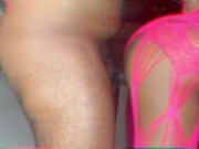 Girl In Pink Fishnets Fucked Rough By BBC