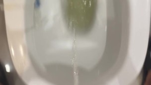 pissing hard at public wc