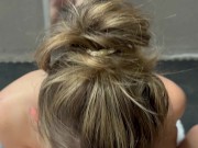 cigarette break which ends in swallowing sperm 16/16