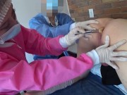 DAY6: TWO NURSES TEST A PATIENT'S NEW DICK with their big asses 4/16