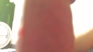 Morning wood with my big floppy penis in bed